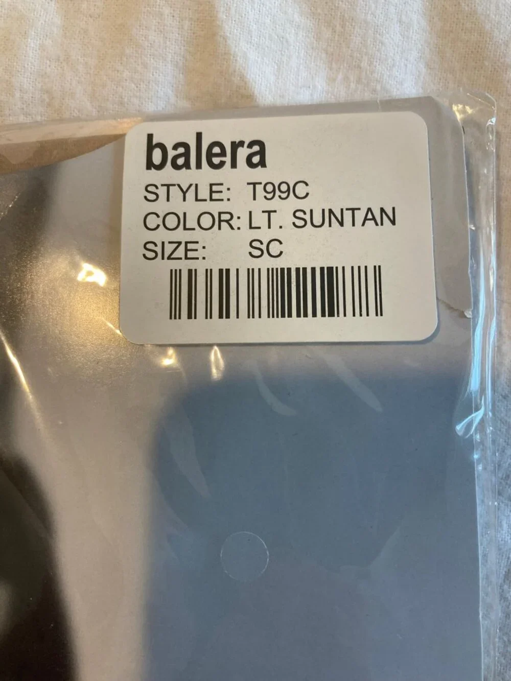 Balera dancewear tights, child small, light suntan NWT